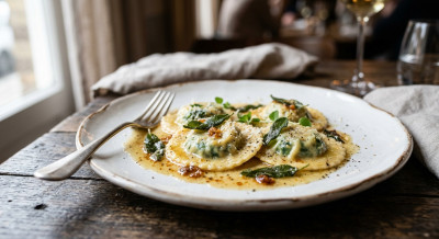 Ravioli di Ricotta e Spinaci al Burro e Salvia